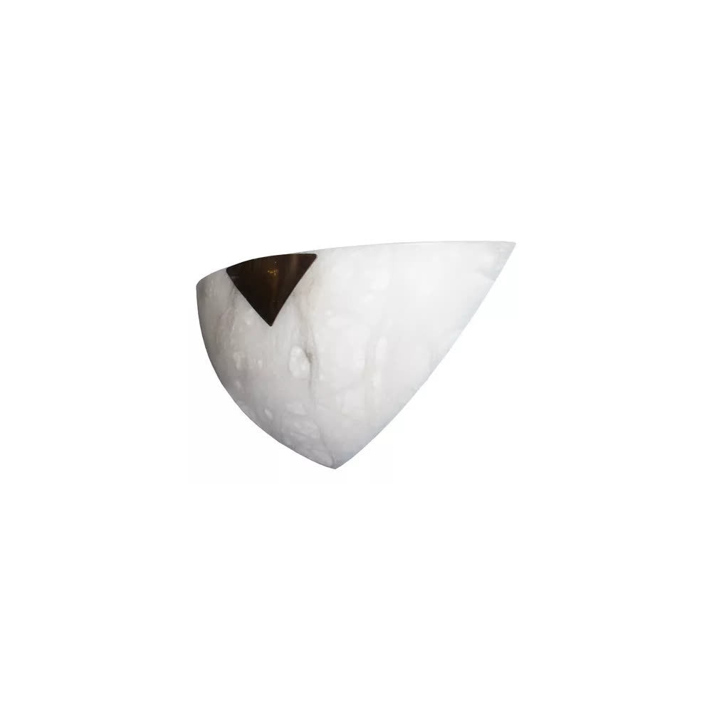 Arbotante de Alabastro E26 Triángulo Curvo Satinado 42cm - Comercial 2G